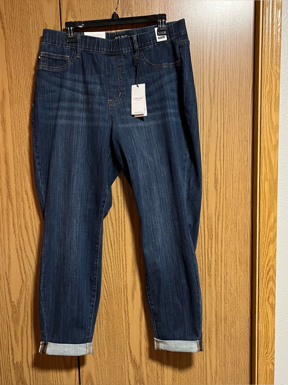 NWT Judy Blue Lara Pull On Double Cuffed Slim Jeans Women’s 16w High Rise